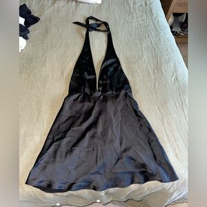 ZARA Satin Halter Dress